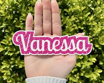 Custom Holographic Name Sticker | Waterproof Vinyl Decal