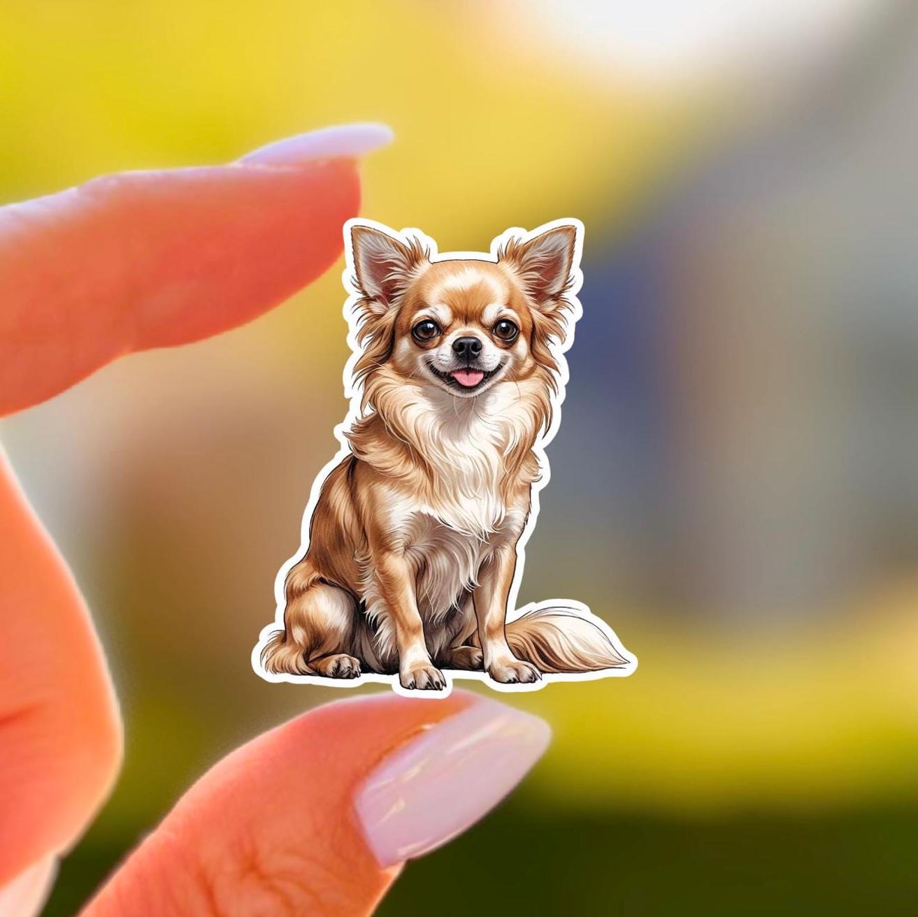 Kawaii Chihuahua Sticker: Waterproof Vinyl Decal for Dog Lovers - Etsy