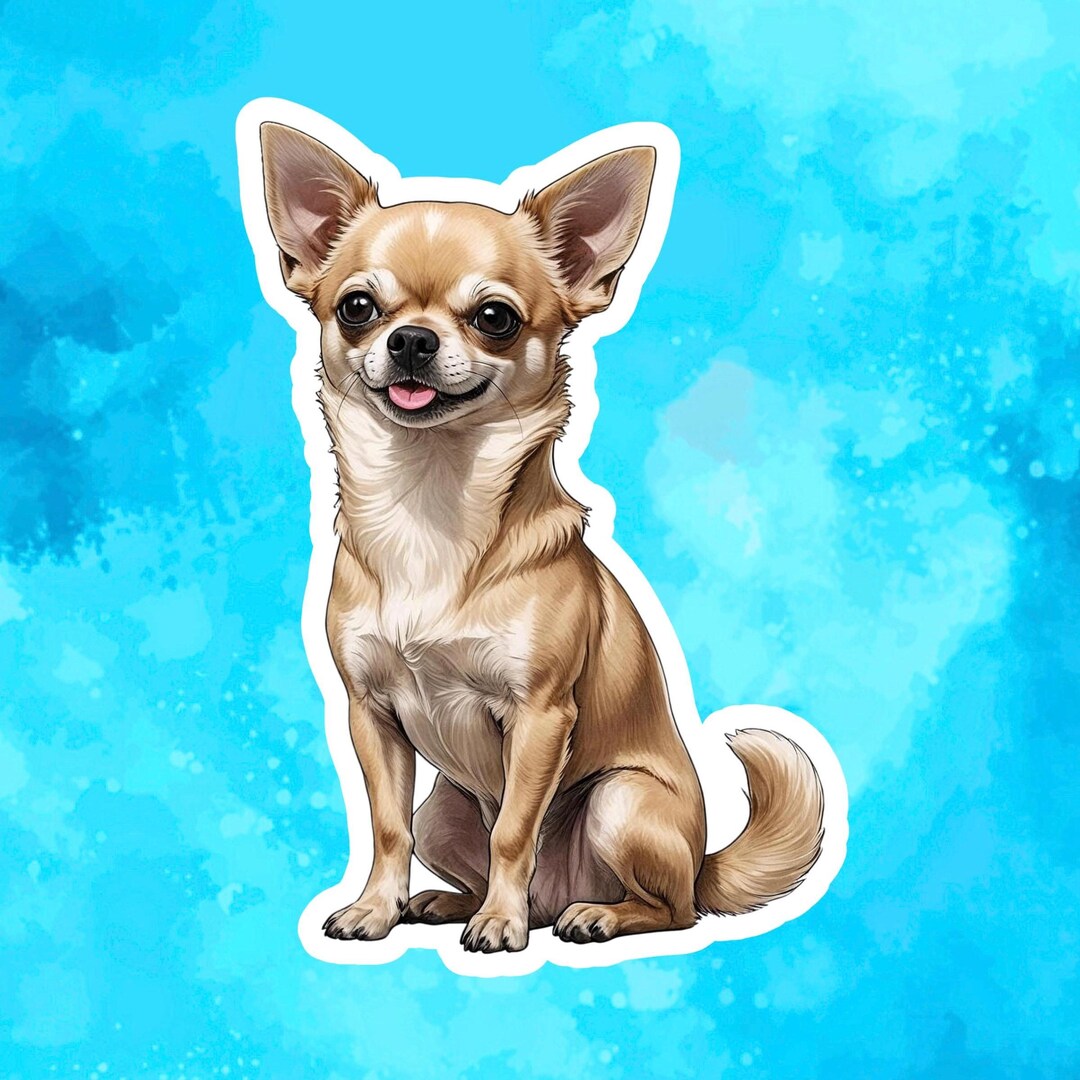 Custom Short-haired Chihuahua Sticker – Kawaii Puppy Vinyl Decal for ...