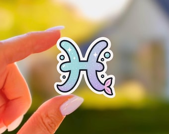 Pisces Zodiac Sticker: Waterproof Matte Vinyl Astrology Decal