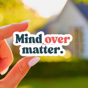 Sticker esprit sur la matière Sticker état d'esprit Sticker motivation Sticker positivité Sticker lettres bulles Sticker ordinateur portable Sticker bouteille d'eau