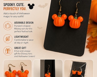 Pumpkin Mouse Earrings