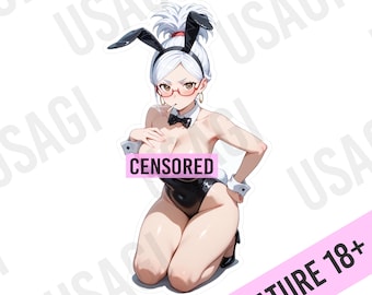 Pegatina de vinilo de chica pin-up de Santa Claus/anime/Waifu/para coche/portátil/Impermeable/Acabado satinado/Edición clásica