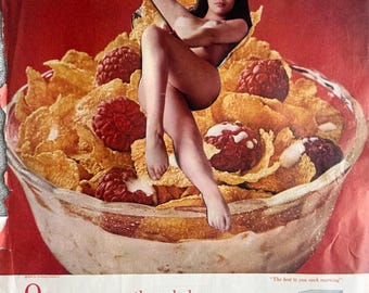 Vintage Kellogg's Corn Flakes Advertisement Print