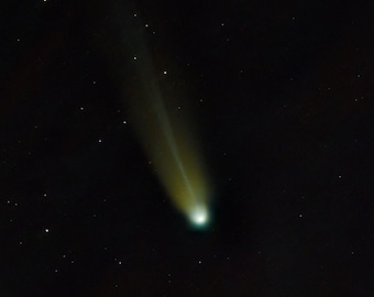 Astrofotografie ruimte muurkunst nachtelijke hemel poster komeet A6 Lemmon 2025 16 x 24 A2