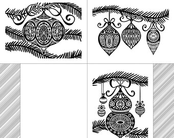 Holiday Cards Print On Demand PDF **Digital Download** 3 Pack Holiday stationary