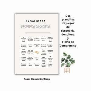 2 Juegos de Bodas ABC's "Llena Blancos" en "Bingo Editables! Digital onprimible Descarga digital editables Fiesta de compromiso Desp Soltera