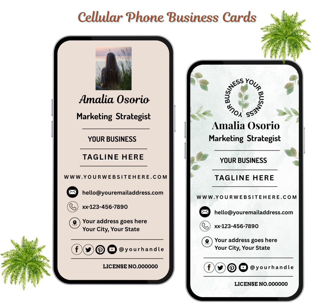 Mobile Cards Example Mobile Business Cards! - Etsy