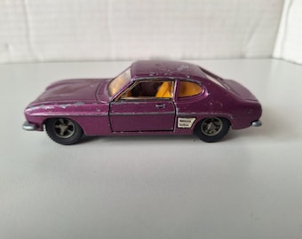 1960s Dinky Toys Ford Capri No 165 Blue Diecast W Speed Wheels in
