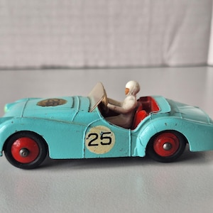 A blue Triumph TR2 from Dinky Toys