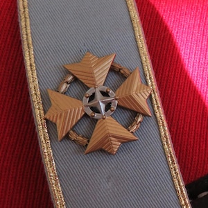 Monster Maroon TWOK Spacefleet Uniform Rank Pin Fleet Admiral handcrafted