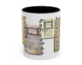 Glagolitic Alphabet Coffee Mug: Old Church Slavonic Gift (11oz, 15oz)