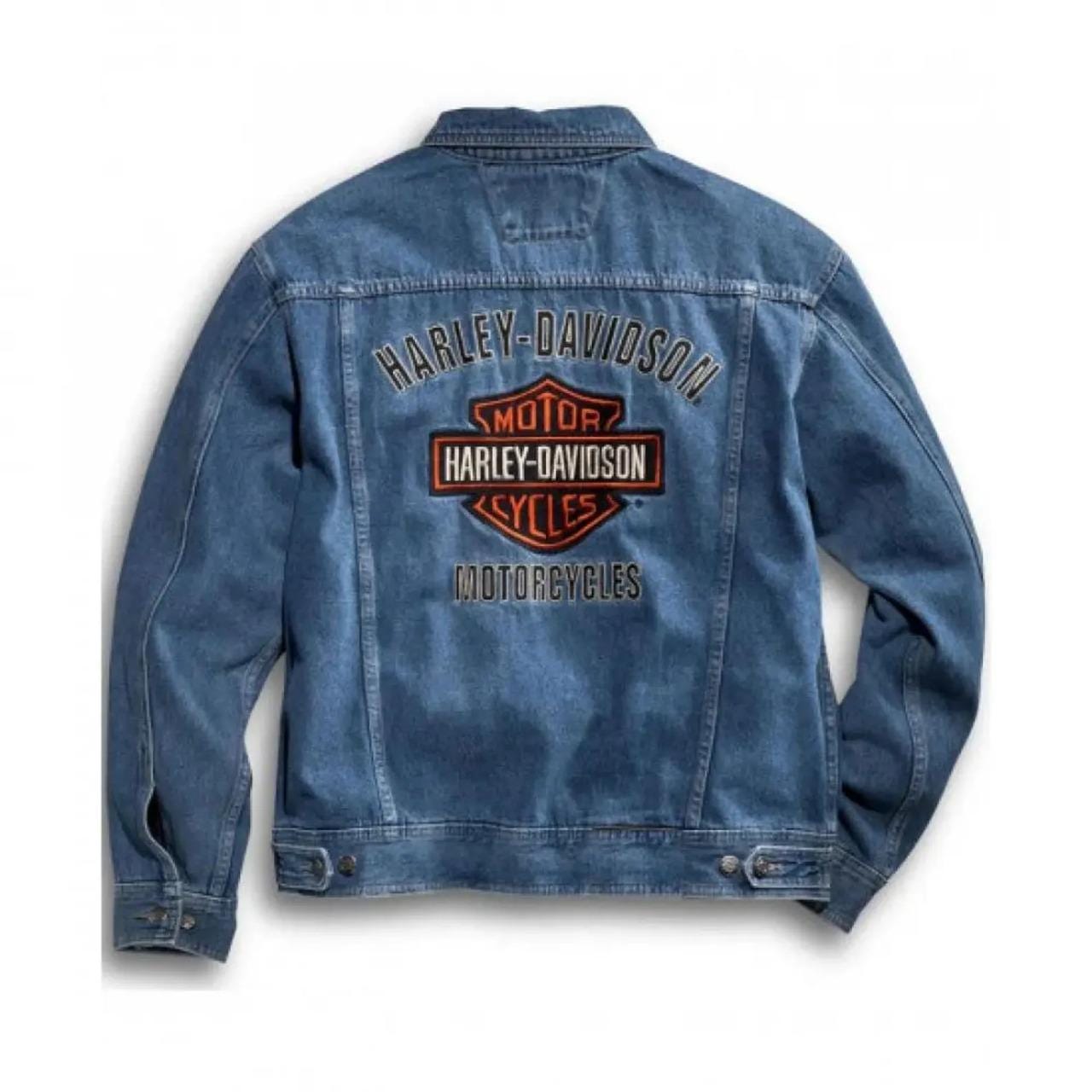 Men's CE Armored Motorcycle Denim Jacket In Blue - Vintage Style With Kevlar Lining