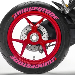 Permanent Tire Lettering Bridgestone Motorcycle Accessories Stickers Tire Decals Sticker 0.75" Full Set