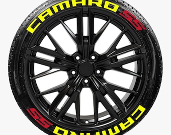 Permanent Tire Lettering CAMARO Stickers Tire Decals Sticker 1.25" 4Tires