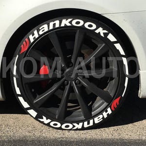 Permanent Tire Lettering Stripe Hankook Stickers Tire Decals Sticker 1.25&quot; 4Tires