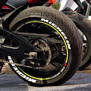 Permanent Tire Lettering Michelin Motorcycle Accessories Stickers Tire Decals Sticker 0.75&quot; Full Set