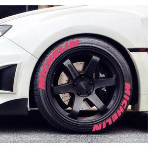 Permanent Tire Lettering Michelin Stickers Tire Decals Sticker 1.25&quot; 4Tires