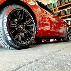 Adesivos de corrida Chevrolet com letras permanentes para pneus, decalques de pneus, 1,25&quot; 4 pneus