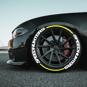 Permanent Tire Lettering Stripe Speedhunters Stickers Tire Decals Sticker 1.25&quot; 4Tires