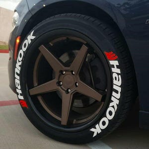Permanent Tire Lettering Hankook Stickers Tire Decals Sticker 1.25&quot; 4Tires