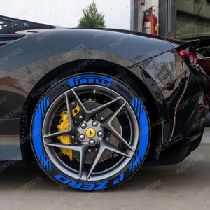 Permanent Tire Lettering P Zero Stripe Stickers Tire Decals Sticker 1.25" 4Tires