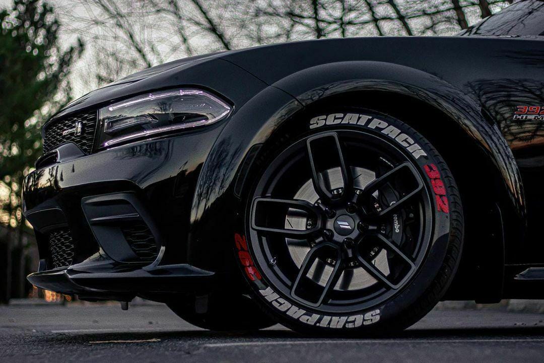 Permanent Tire Lettering Scatpack 392 Stickers Tire Decals Sticker 1.25" 4Tires