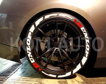 Franja adhesiva permanente para neumáticos Dunlop, calcomanías para neumáticos de 1.25", 4 neumáticos.
