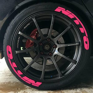 Permanent Tire Lettering Nitto Stickers Tire Decals Sticker 1.25&quot; 4Tires
