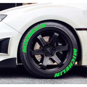 Permanent Tire Lettering Michelin Stickers Tire Decals Sticker 1.25&quot; 4Tires