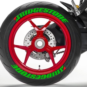 Permanent Tire Lettering Bridgestone Motorcycle Accessories Stickers Tire Decals Sticker 0.75" Full Set