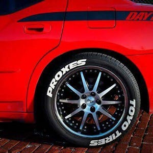 Permanent Tire Lettering Toyo Tires Proxes Stickers Tire Decals Sticker 1.25&quot; 4Tires