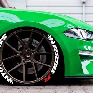 Permanent Tire Lettering Toyo Tires R888R Flag Stickers Tire Decals Sticker 1.25&quot; 4Tires