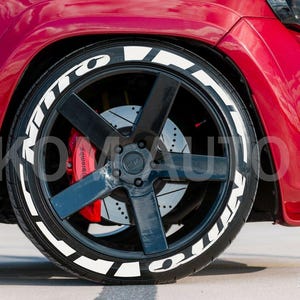Permanent Tire Lettering Stripe Nitto Stickers Tire Decals Sticker 1.25" 4Tires