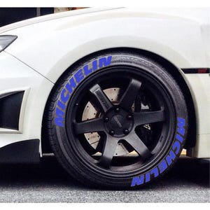 Permanent Tire Lettering Michelin Stickers Tire Decals Sticker 1.25&quot; 4Tires