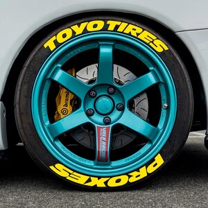 Permanent Tire Lettering Toyo Tires Proxes Stickers Tire Decals Sticker 1.25&quot; 4Tires