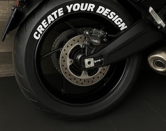 Permanent Tire Lettering Custom Stickers Tire Decals Sticker 1.25" 4Tires