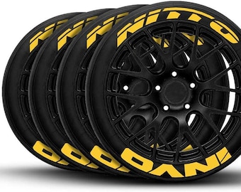 Permanent Tire Lettering Nitto Invo Stickers Tire Decals Sticker 1.25" 4Tires