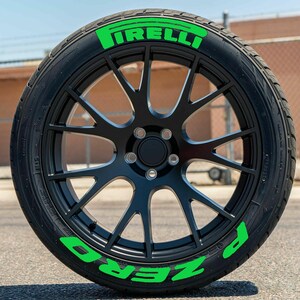 Permanent Tire Lettering P Zero Stickers Tire Decals Sticker 1.25" 4Tires