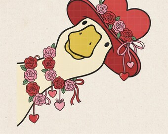 Oche sciocche per San Valentino, Oche romantiche, Oche innamorate per civetteria, Oche divertenti per San Valentino con stampa a sublimazione, Download digitale di design di oche di tendenza.