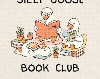 Dummer Gans Buch Club PNG: Lustiges Gänse Meme (Digitaler Download)