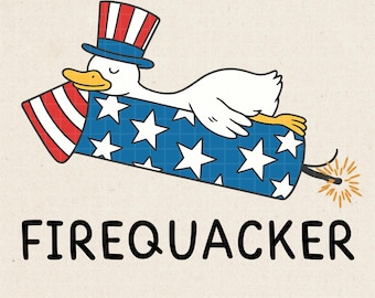 Firequacker Goose Png, Patriotic Goose PNG, Funny Goose, 4th of July Shirt Design, American Flag Png, Trending Goose Design Digital Download