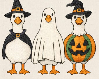 Funny Halloween Goose PNG: Spooky Ghost Design (Digital Download