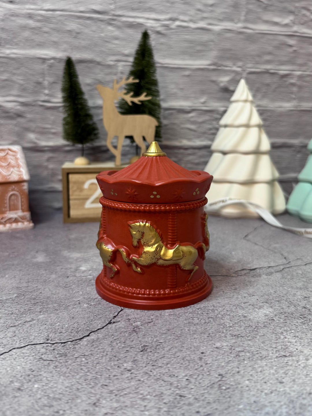 Handmade Carousel Christmas Candle. Christmas Scented Candles - Etsy