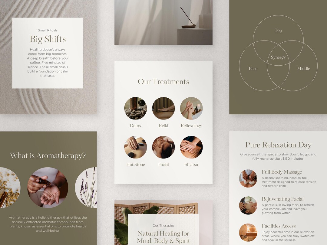 Holistic Social Media Canva Templates: Spa & Wellness Instagram Feed ...