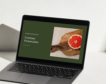 Nutrition Presentation Template: 50-Page Canva Slide Deck for Health & Wellness (Digital Download)