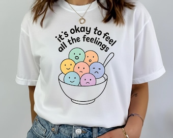 its Okay To Feel All The Feelings Tshirt, Disney Therapy, Teacher, BCBA, Speech Shirt, Mental Health Awareness T-Shirt