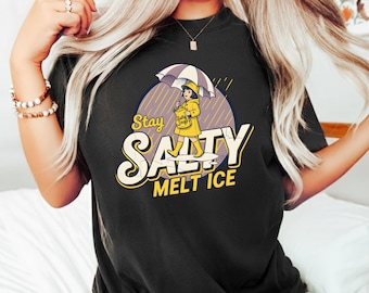 No Ice T Shirt, Stay Salty Melt ice t-shirt, Abolish Immigration Justice tee, Retro Raincoat Tee