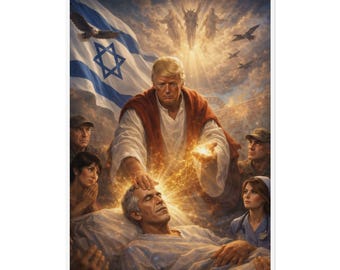 Trump as Messiah Digital Poster - "Promised 3000 Years Ago" Meme