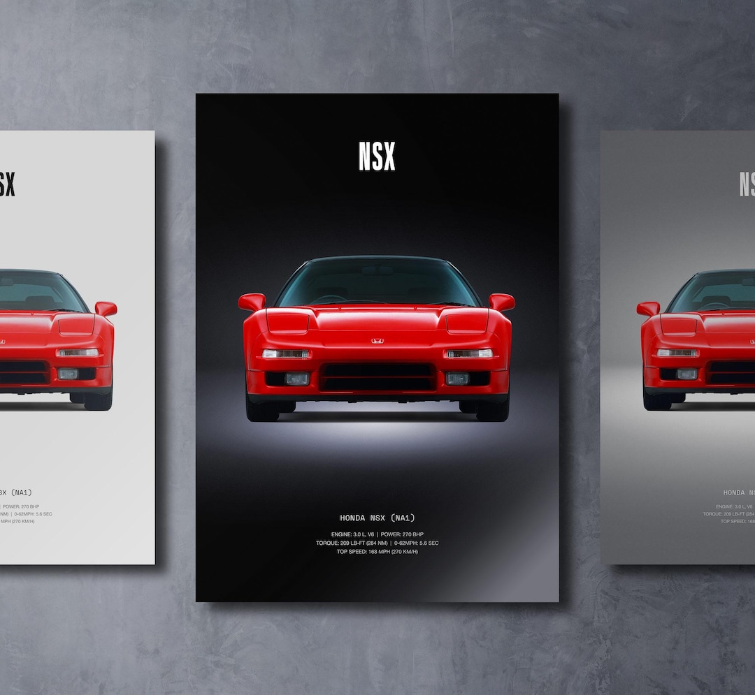 Honda NSX NA1 - Car Poster Print | Automotive Wall Art | Car Lover